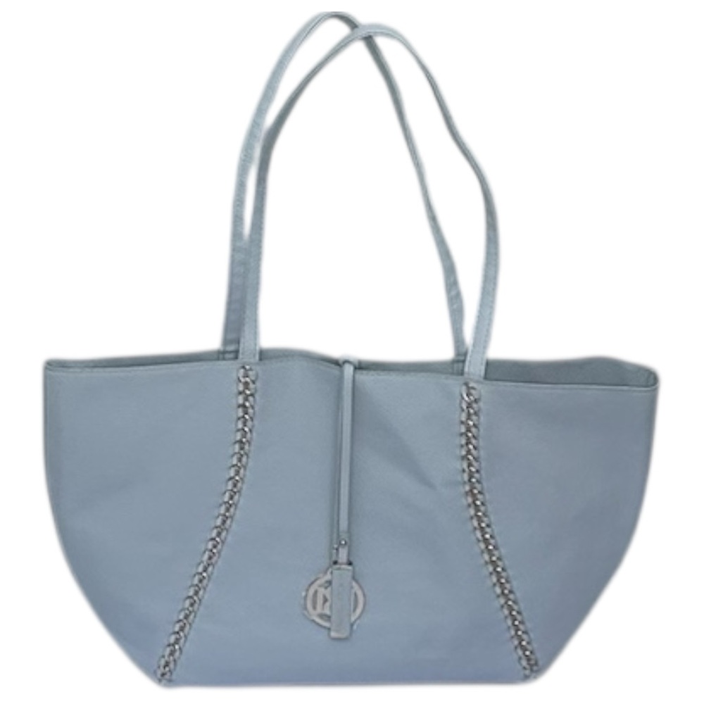 BADGLEY MISCHKA NWOT Shoulder Bag With Structured Design Vegan Leather Blue Tote